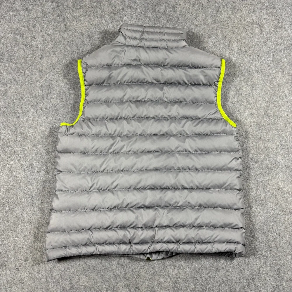 Patagonia Down Sweater Vest Boys L 12 Gray Lime Green 68221 Puffer Quilted Warm